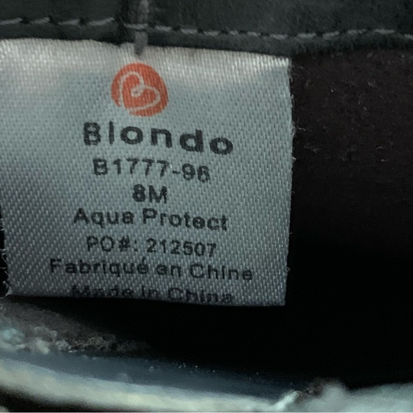 Blondo Women’s Leather Ankle Boots Size 8 Dark Grey Block Heel Almond Toe - Picture 12 of 14